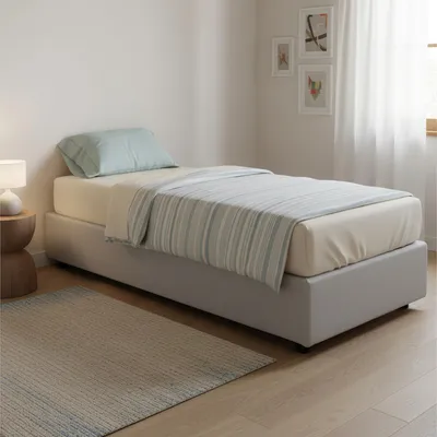Image de Alarita - Lit Simple, Blanc, Coffre  Italy