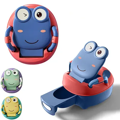 Produktbild von YARDIN Kinder-Töpfchen Kindertoilette Toilettensitz, Babytopf Übungstöpfchen mit Handgriffen, Toilettentrainer für Kinder ab 1 jahr, Kinderfreundliches Design mit Anti-Rutsch-Funktion（Blau, Typ A）