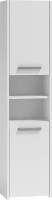 Produktbild von Moderner Badezimmerschrank in 5 Farben - vielseitig und einfach Montage. Farbe weiß, Badezimmer Regal, Bad Möbel, Badschrank, Badezimmer Hochschrank