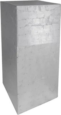 Produktbild von VIVANNO Podest Fiberglas PODEST Säule, Blattsilber Blattoptik hochglanz - 30x30x60 cm
