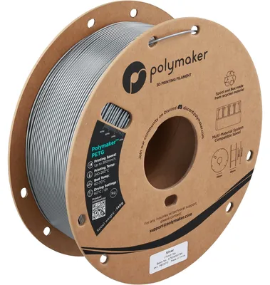 Produktbild von Polymaker PETG Filament, 1,75mm, 1kg - Farbton: Silver