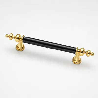 Produktbild von Möbelgriff Küchengriffe Schrankgriff Bügelgriff Schubladengriffe 631  Gold - Schwarz  96 mm