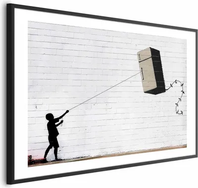 Produktbild von Posterpapier Poster - Flying Fridge 60x40 cm Streetart h-C-0106-ao-a