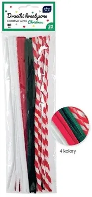 Imagen del producto de Druciki decorativos con purpurina, 30 cm de largo - 32 unidades