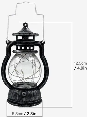 Obrázok produktu pre LED vintage lucerna nočné svetlá dekoratívne vonkajšie závesné kempingové svietidlá stanové svetlo retro lucerny pre dvor záhrada Vianoce zlaté