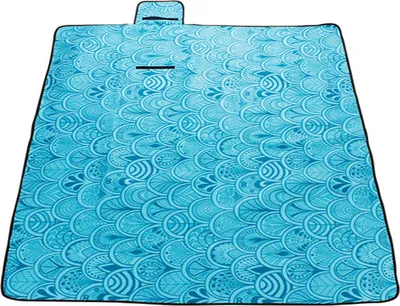 Produktbild von Picknickdecke 200 x 200 cm XXL Fleecedecke wasserdichte Decke mit Tragegriff (Größe XXL)