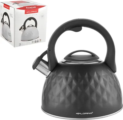 Produktbild von DOPWii WASSERKESSEL Edelstahl INDUKTION Flötenkessel schwarz Neu 2,5 L