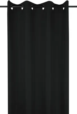 Produktbild von STOF | Gardinen - BEA - 140x260 cm - Schwarz - Elegante Lichtfilterung - Mit Metallösen