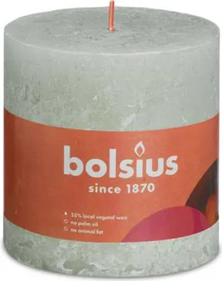 Produktbild von Bolsius Rustik Stumpenk.Nebliges Grün