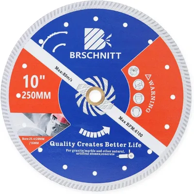 Obrázok produktu pre Diamantový rezací kotúč Turbo 250 mm na betón, žulu, mramor, železobetón