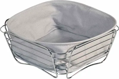 Immagine prodotto di KESPER cestino per pane e frutta in metallo/tessuto 26x26x11cm grigio