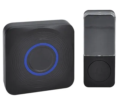 Obrázok produktu pre Solight Čierny domový bezdrôtový zvonček na 3x AAA + USB, 200m 1L73B