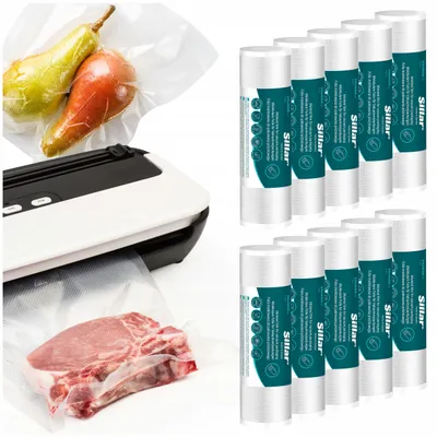 Produktbild von Sillar Vakuumierbeutel 10 Rollen 20x600 cm – BPA-frei, Reißfest, für Vakuumierer