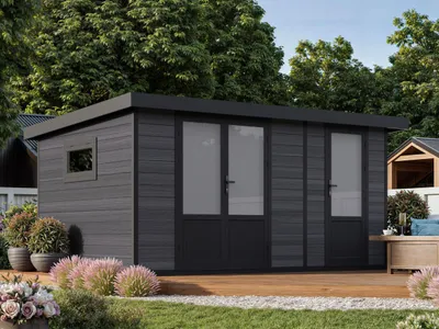 Produktbild von WPC Gartenhaus Modell Style DeLuxe 2-Raum 12,24 m²