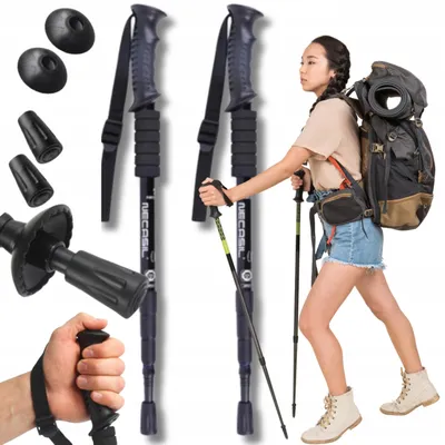 Produktbild von FORTRADE Teleskop Wanderstöcke Nordic Walking leicht faltbar