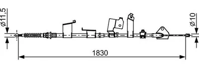 Produktbild von BOSCH Handbremsseil Seilzug Feststellbremse für TOYOTA AURIS (NRE15, ZZE15, ADE15, ZRE15, NDE15) 1 987 482 652