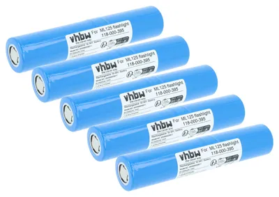Produktbild von vhbw 5x Akku kompatibel mit Maglite ML125, ML150LR, ML150LRX Taschenlampe Kopflampe (2500 mAh, 6 V, NiMH)