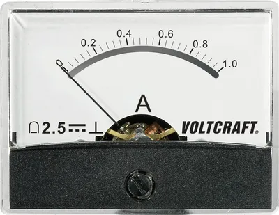 Obrázek produktu pro Vestavný měřicí přístroj Voltcraft AM-60X46/1A/DC AM-60X46/1A/DC 1 A pohyblivá cívka (AM-60X46/1A/DC)