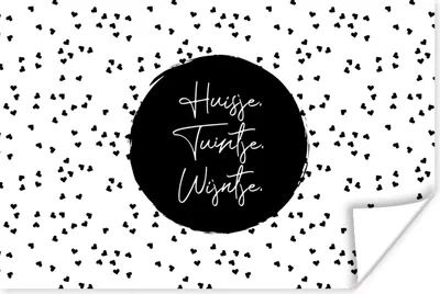 Produktbild von MuchoWow® Poster Zitate - Cottage. Garten. Wein. - Wein - Text 120x80 cm - Bilder