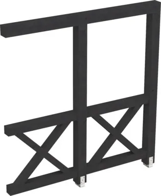 Produktbild von Seitenwand Andreaskreuz SKAN HOLZ 205 x 210 cm anthrazit