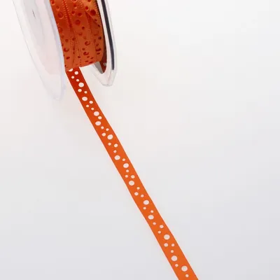 Produktbild von Satinlochband - orange - 9 mm - 20 m - 54009 20