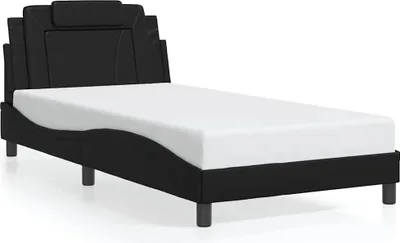 Zdjęcie produktu dla Rama Łóżka, Viana, Bez Materaca, Czarna, 100X203Cm Obita Sztuczną Skórą Lumarko!