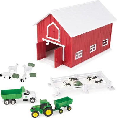 Produktbild von 1:64 John Deere 24Pc Playset With Red Barn