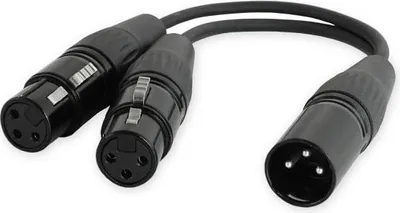 Obrázek produktu pro keepdrum YC020 Y-adaptér kabel XLR rozbočovač 2x samice - 1x samec