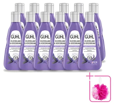 Productafbeelding van 12 x Guhl Zilverglans & Verzorgingsshampoo - 250 ml - Voordelige verpakking - 12 stuks