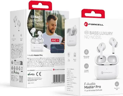 Produktbild von Forcell TWS Master Pro, Kabellos, Anrufe/Musik, 58,2 g, Kopfhörer, Weiß