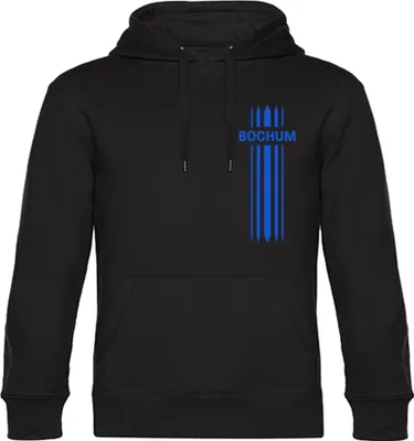 Produktbild von multifanshop Kapuzen Sweatshirt - Bochum - Streifen, schwarz, Größe 3XL