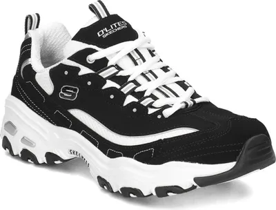 Image de Baskets Skechers D'LITES en grandes tailles Noir 52675 BKW grandes chaussures pour hommes