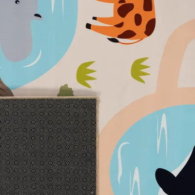 Produktbild von Kinder-Teppiche, Kurzflor-Teppiche für Kinderzimmer mit vers. Designs Spielteppiche Bunt Grösse 140x200 cm