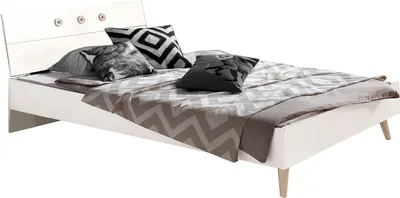 Produktbild von Bettgestell Billund Futonbett weiß eiche sägerau 140x200cm (16613)