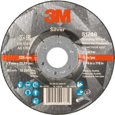 Produktbild von 3M Schruppschleifscheibe Silver, 125 x 7 mm