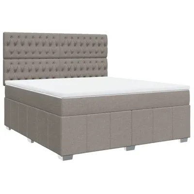 Produktbild von Boxspringbett mit Matratze Taupe 180x200 cm Stoff