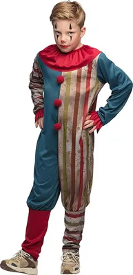 Produktbild von Böser Clown - Horror Halloween Kostüm Kinder Kindergröße: 128-140
