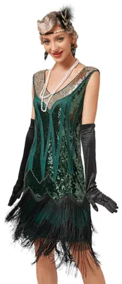 Produktbild von VILOREE Abendkleid Damen Kleid Flapper Ballkleider Cocktailkleid 1920's Art Deco