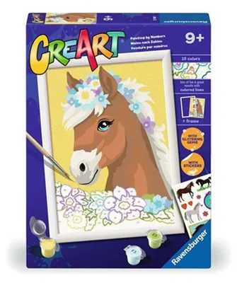 Image de Ravensburger CreArt Peinture sur Numéro - Cheval avec Fleurs