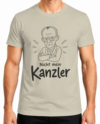 Productafbeelding van Nee, niet mijn kanselier Friedrich Merz. Politiek statement. Sarcastisch. CDU. Heren T-shirt. Natuur. XXL
