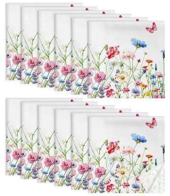 Produktbild von Set von 10 Rosa Stoffservietten - 100% Baumwolle, Wiederverwendbar für Partys und Abendessen