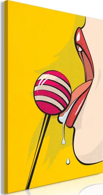 Produktbild von Italienischer Leinwand Leinwandbild - Sweet Lollipop (1 Part) Vertical 20x30 cm Menschen h-A-0203-b-a