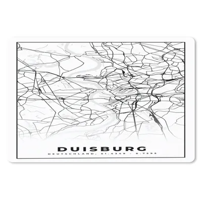Produktbild von MuchoWow® Schreibtischunterlage Karte - Duisburg - Stadtplan - Wegbeschreibung 60x40 cm - XXL Mauspad - Großes Mauspad