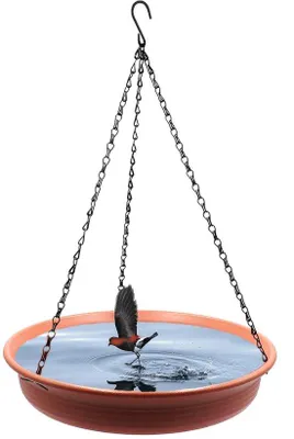 Produktbild von Hängend Vogelbad aus Kunststoff - Vogelfreundlich - 1 Stück - Schwarz - 30 cm