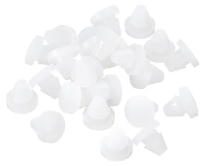 Silikon-Stopfen 28 Stück, rund, für Löcher 6–7 mm, transparent
