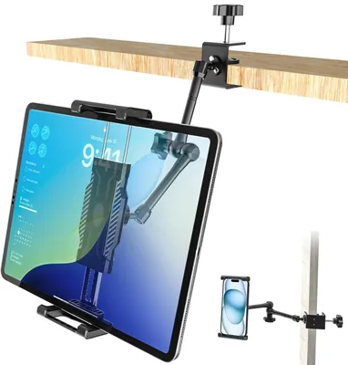 Imagen del producto de Solidchoice: Soporte totalmente ajustable para tablet, ideal para la cocina y el escritorio