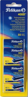 Produktbild von Tintenpatrone 4001 TP/6 königsblau Blister Inhalt 5 Stück Packung mit 8 Stück