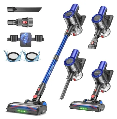 Image de Aspirateurs sans fil - Aspirateur à main EV2 - 450 W - Filtre HEPA - Écran LCD - Réservoir à poussière de 0,6 à 1 litre - Autonomie de la batterie de 30 à 59 minutes - Mode pour sols durs et tapis