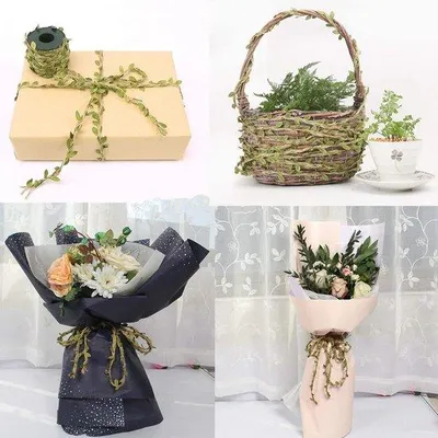 Immagine prodotto di Corda di iuta con foglie, 20 m, foglie artificiali, decorazione