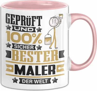 Produktbild von Maler Geschenk Lustiger Spruch für Maler Geschenkidee Bester Maler Der Welt (Rosa)